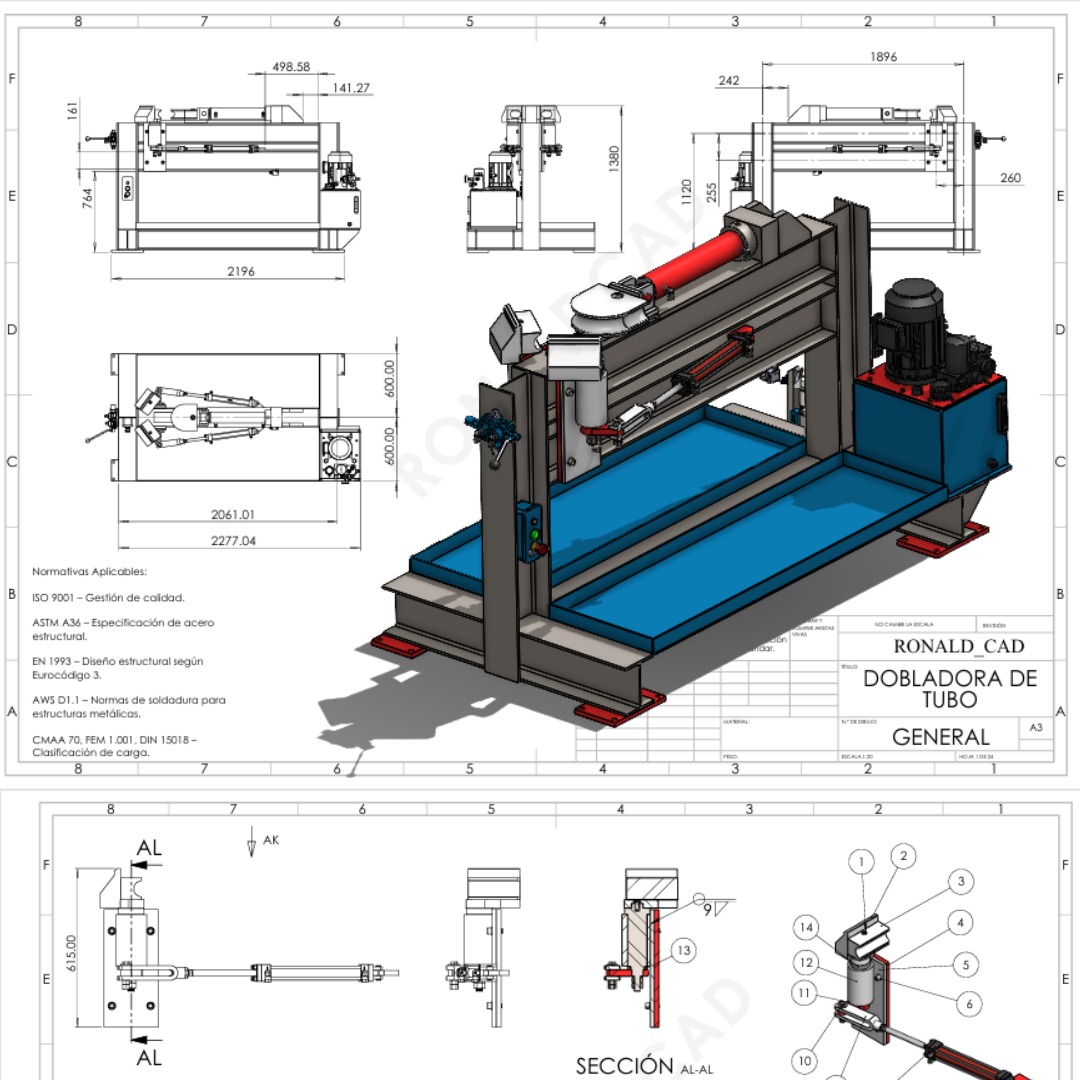 PLANOS PARA FABRICAR MAQUINA DOBLADORA DE TUBO REDONDO 2 1/2"