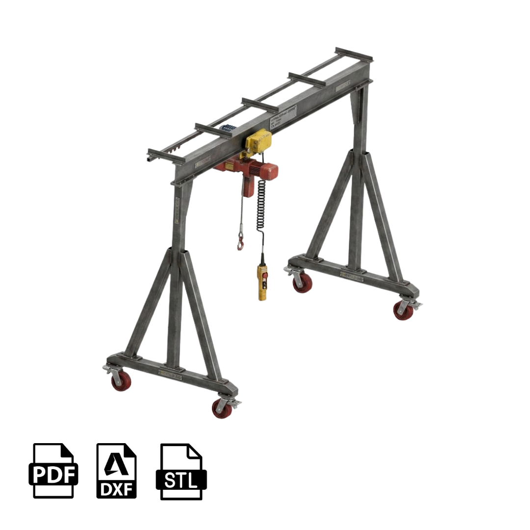 PLANOS PARA FABRICAR GRUA PORTICO 3 TON (3M DE LUZ)
